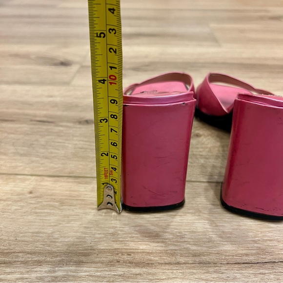 Vintage Y2K Nine West Pink Chunky Heels - 6 - Picture 8 of 10